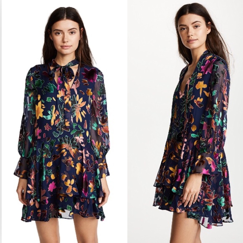 Alice Olivia Moore Dress in Prisma Floral Sapphire